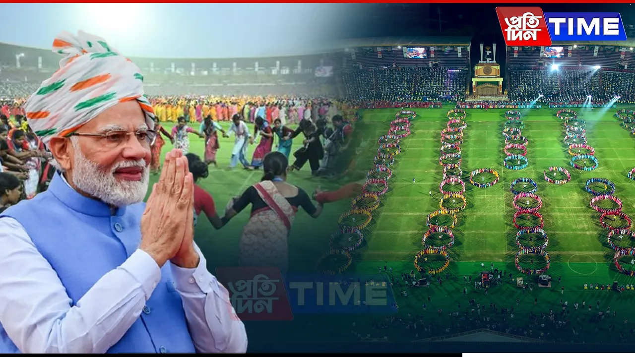 Stage Set for 'Jhumoir Binandini', PM Modi to Arrive in Guwahati Today
