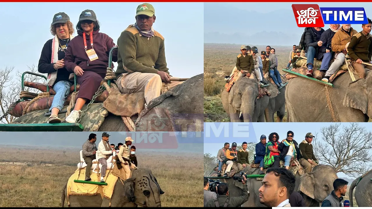 EAM Jaishankar, Global Envoys Experience Kaziranga’s Majesty