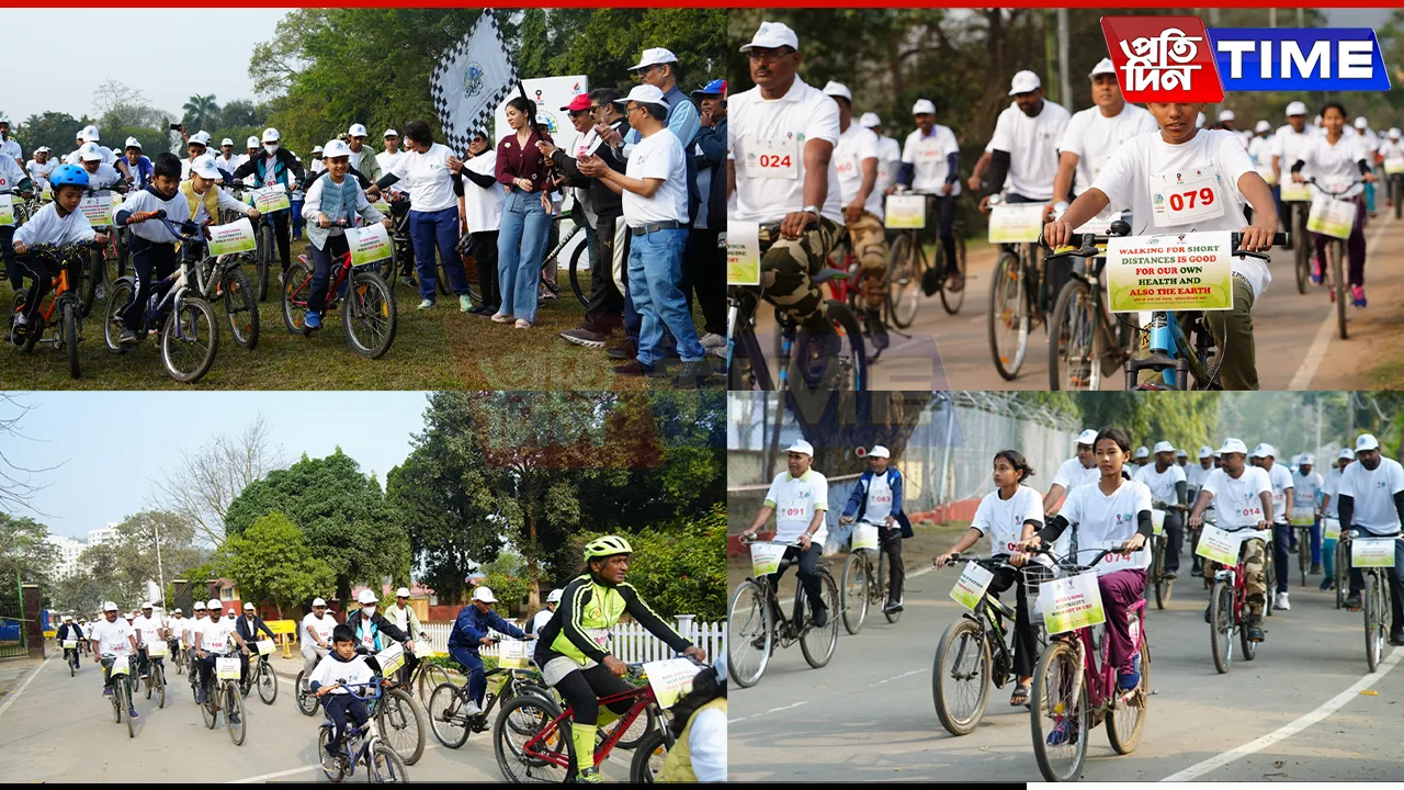 Oil India Limited's Saksham Cyclothon in Assam Witnesses Enthusiastic Participation