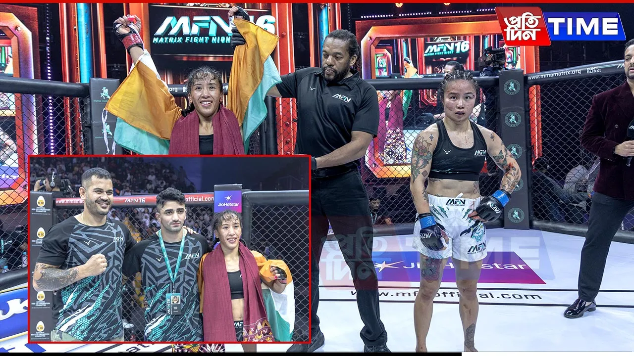 Arunachal’s Sonam Zomba Clinches Victory at Matrix Fight Night 16