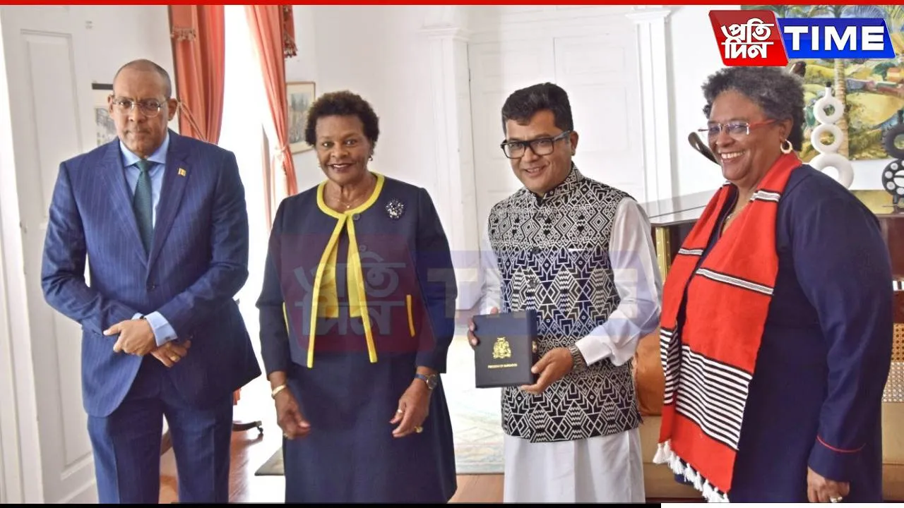 MoS Margherita Accepts Barbados' Highest Honor on PM Modi’s Behalf