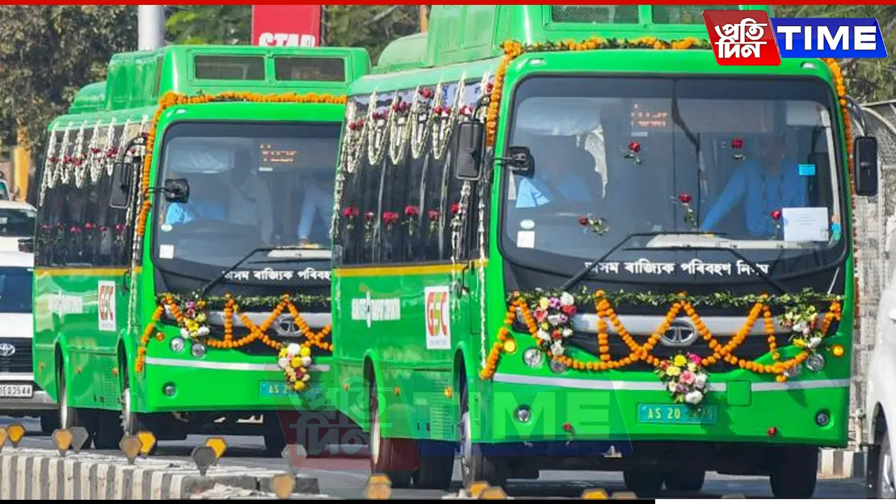 100 Green Buses Go Off-Road in Guwahati Following Rental Hike Protests