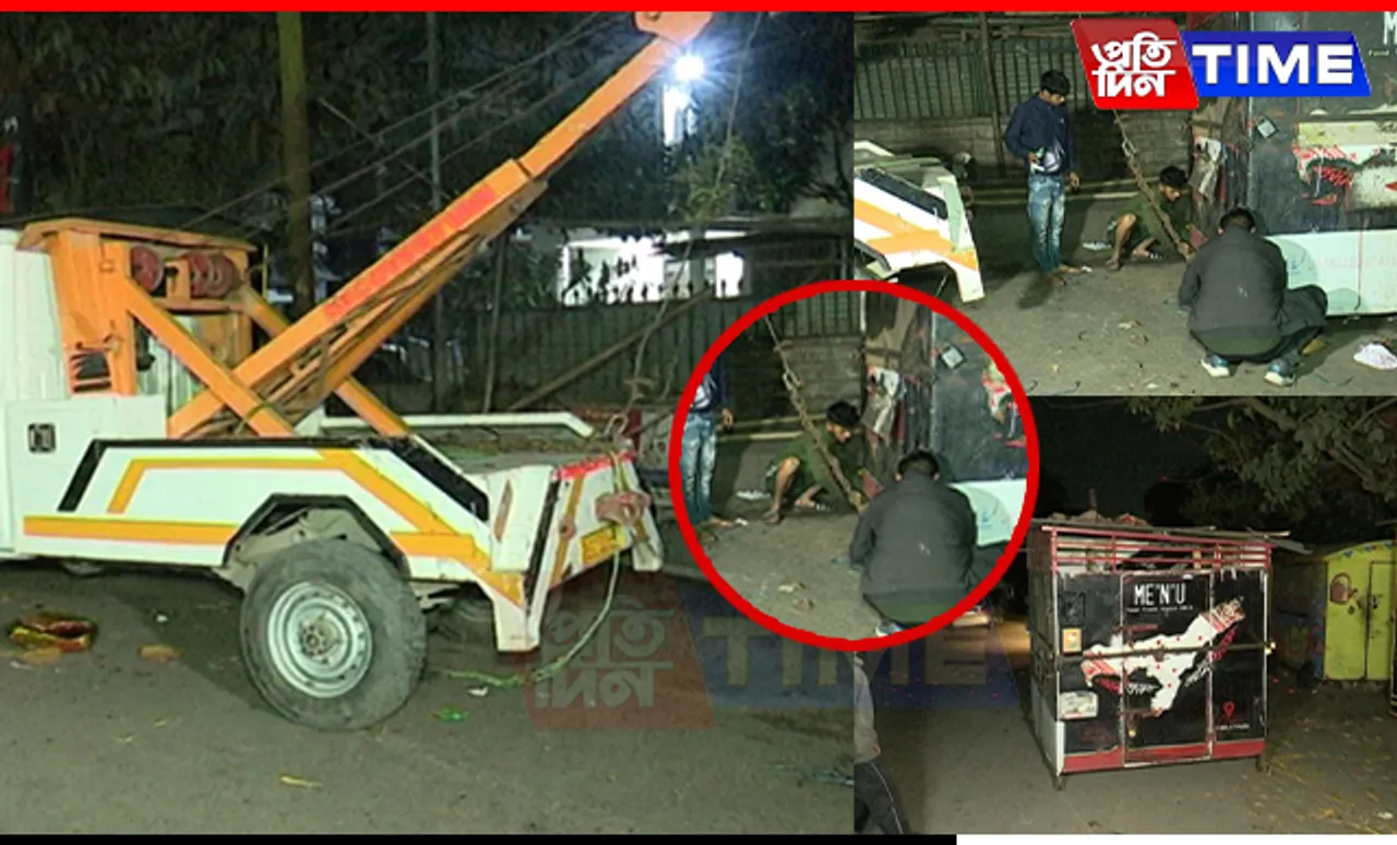 Midnight Eviction Drive Sparks Outrage Among Small Vendors in Cotton University Area