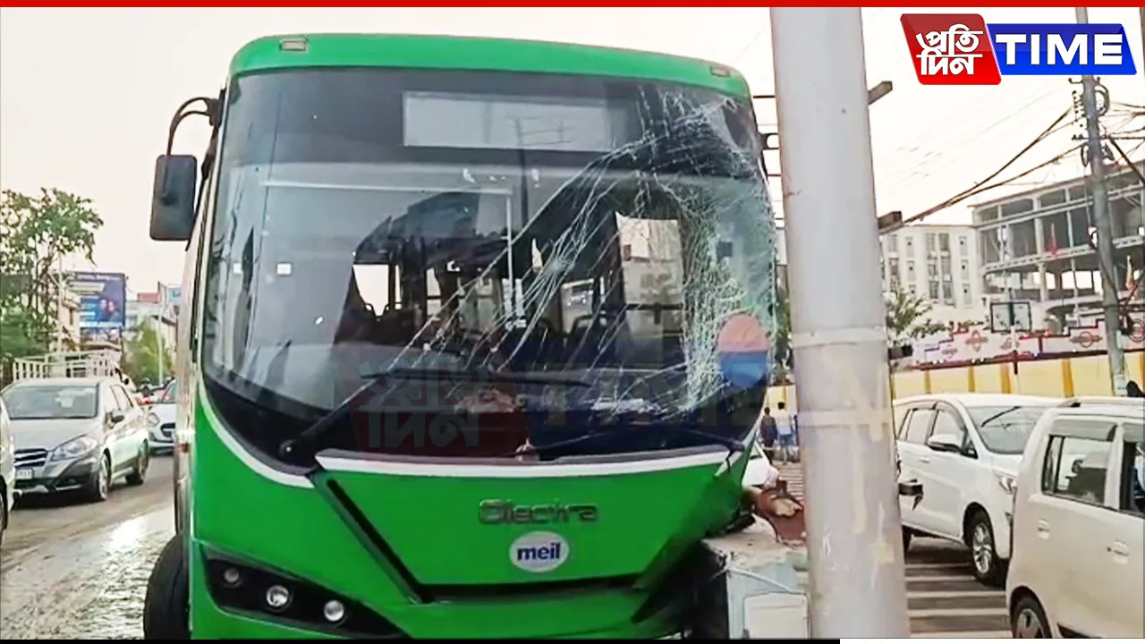 Green Bus Accident at Bhangagarh, Several Injured