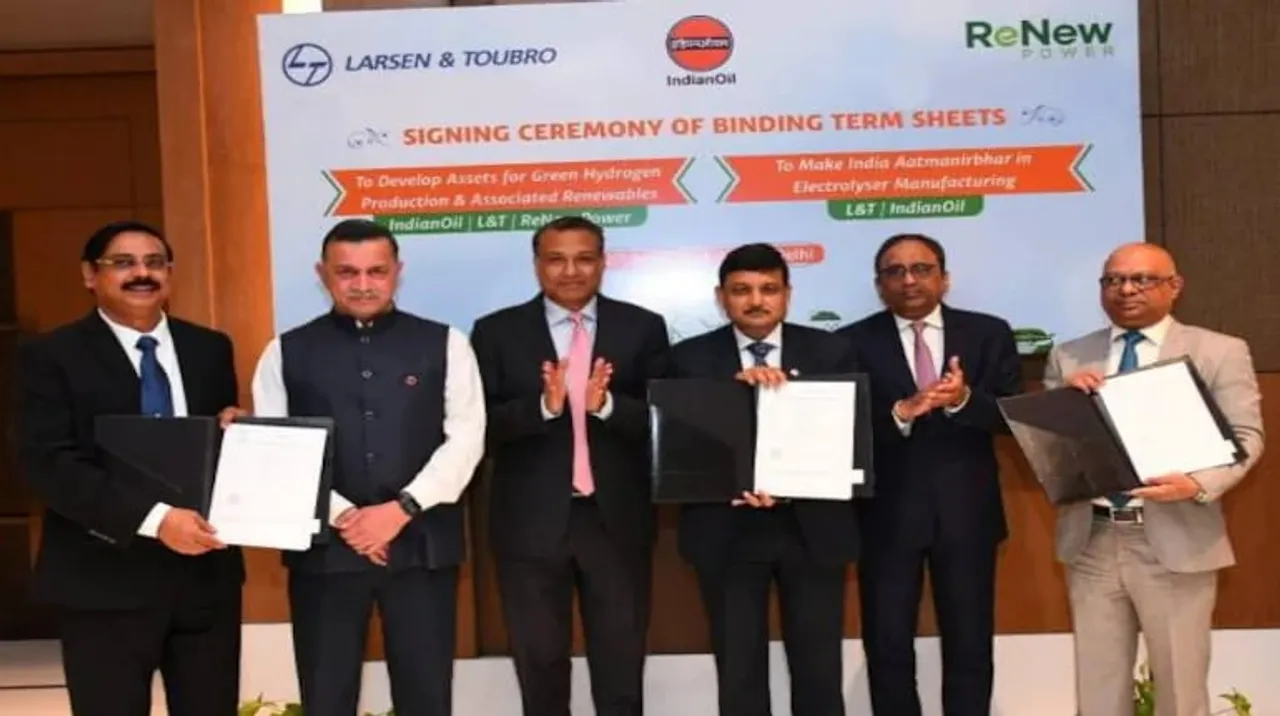 IOCL, L&T, ReNew Power Enter Agreement To Produce Green Hydrogen