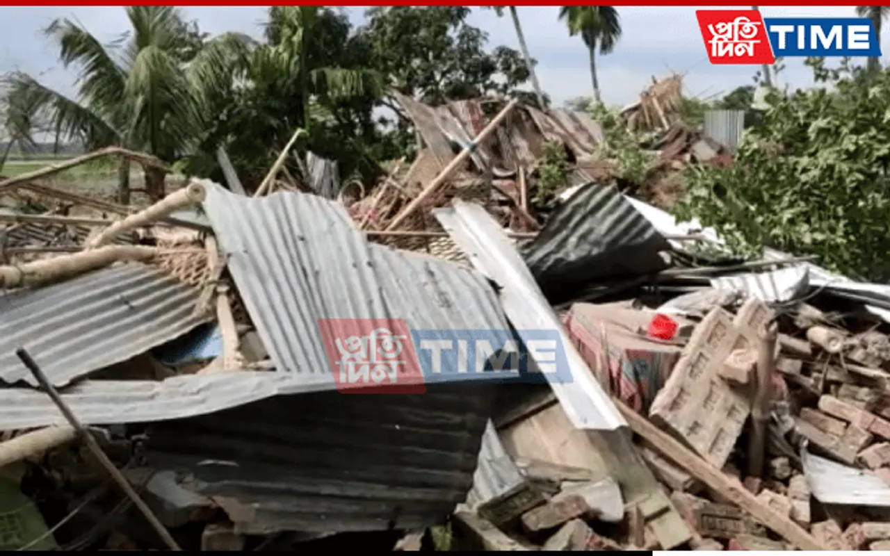 Assam: Several Houses Razed To Ground In Eviction Drive In Batadrava
