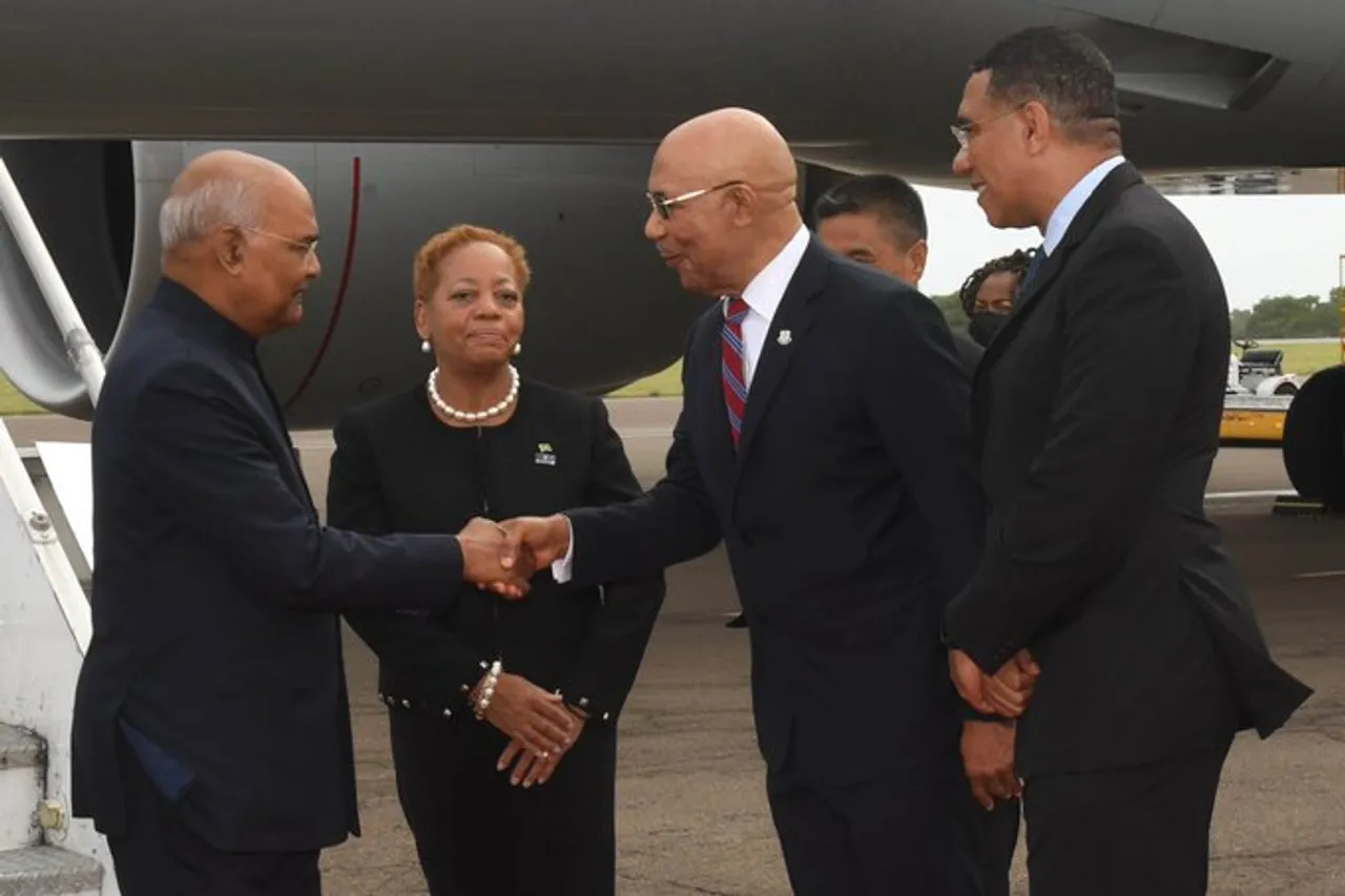 Prez Kovind Arrives In Jamaica For 4-Day Visit
