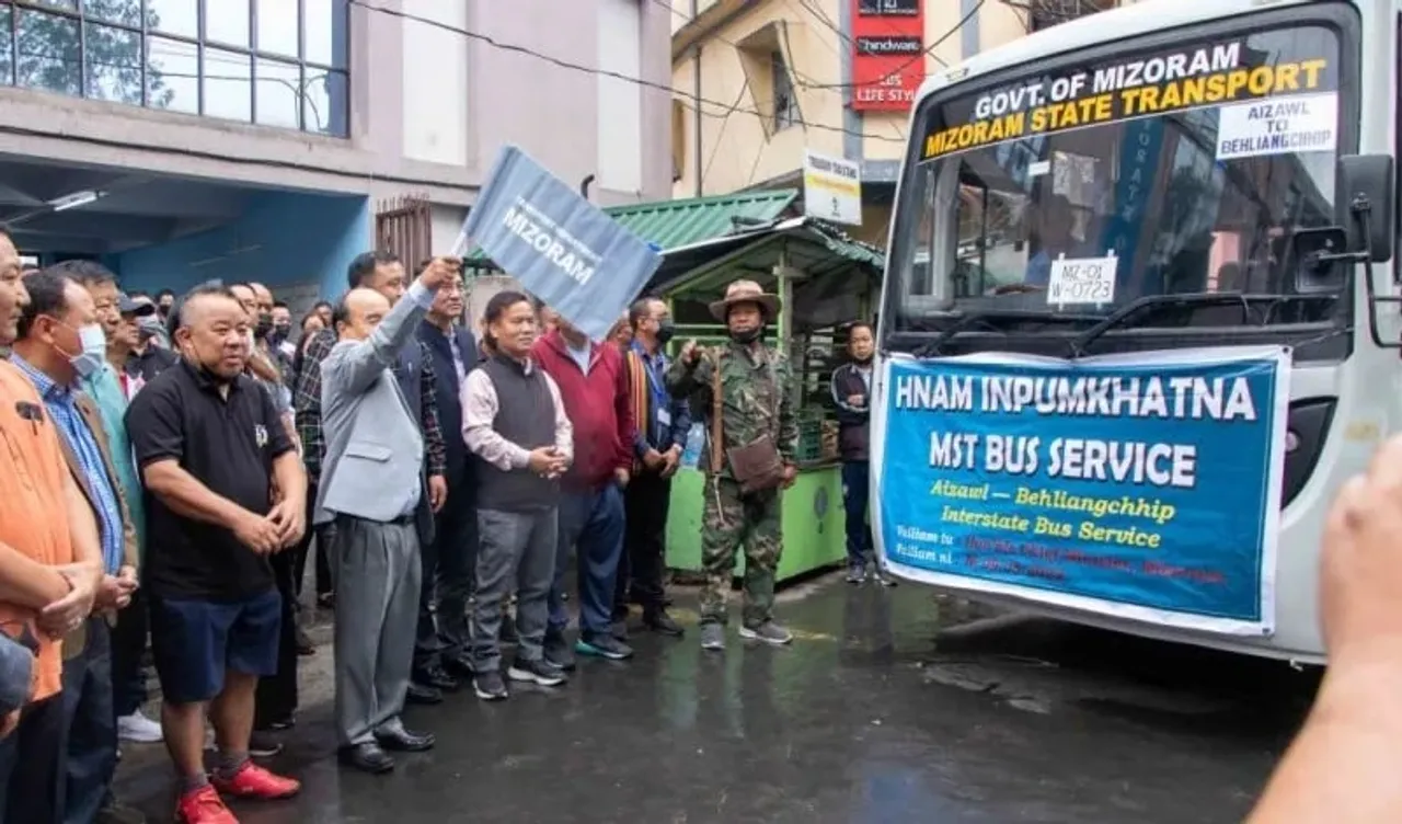 Mizoram CM Launches Unity Bus Service To Tripura