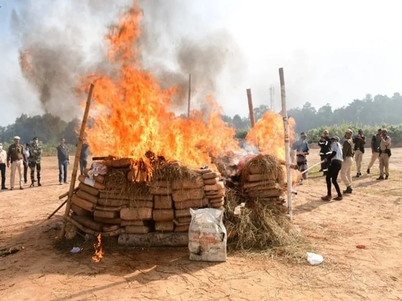 Assam Police Destroy Drugs Worth Crores In Disposal Drive