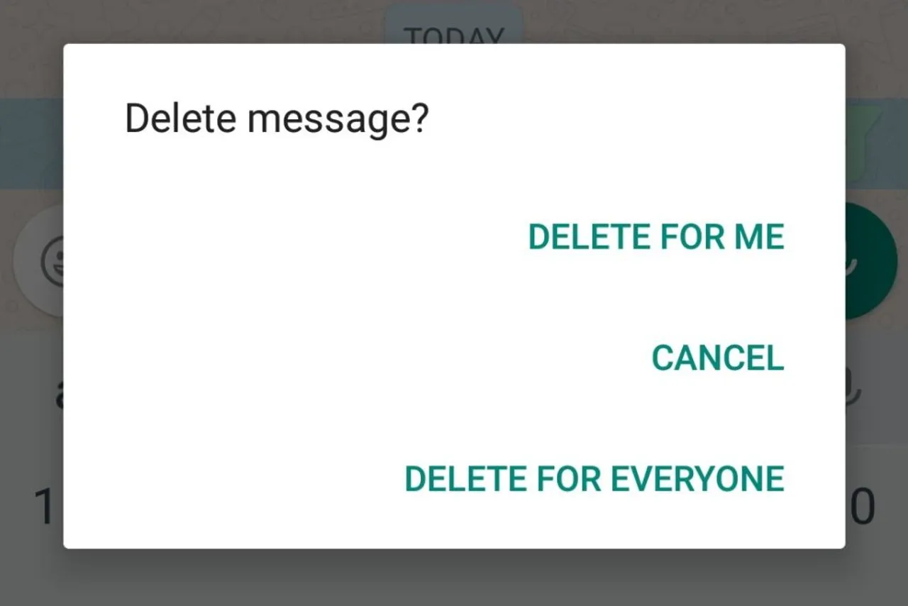 WhatsApp Users Can Now Undo Accidentally Pressed ‘Delete for Me’