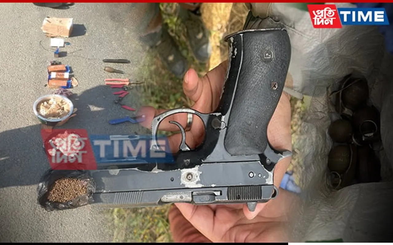 Manipur: Huge Cache of Arms & Ammunition Seized from 2 PLA Cadres 