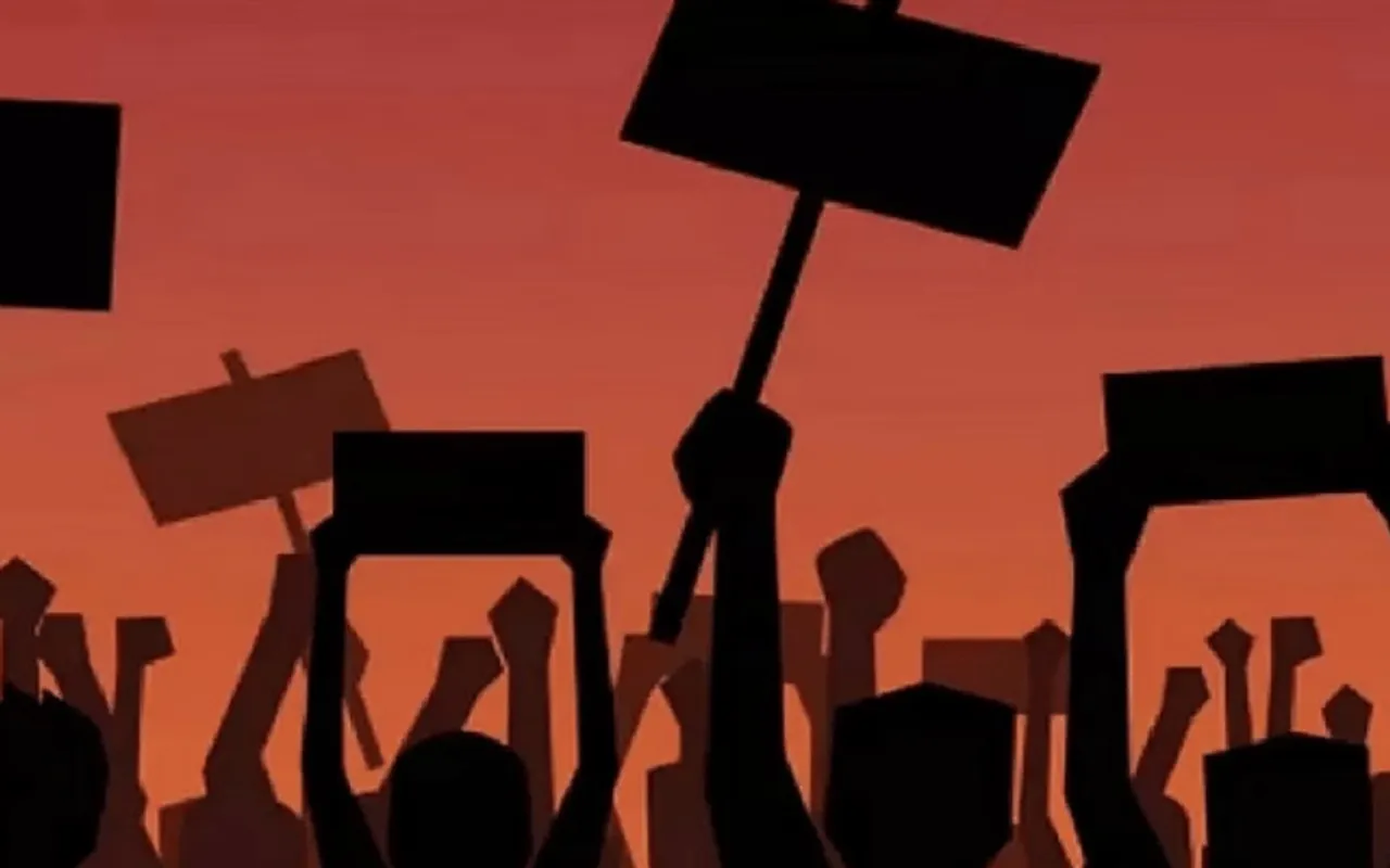 Guwahati: NCP Stage Protest Over Rise In Power Tariff and Water Pipe Explosion