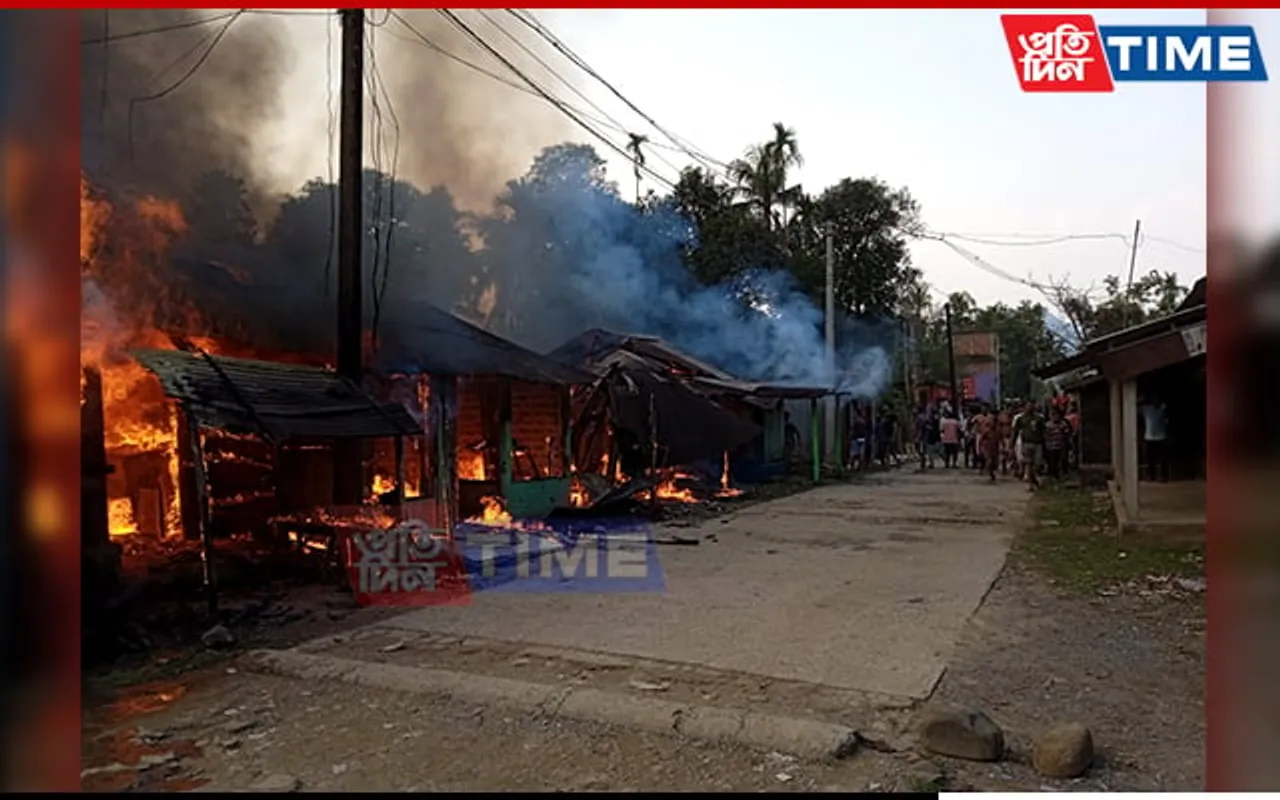 Assam: Massive Fire Burns Down 12 Stores in Cachar