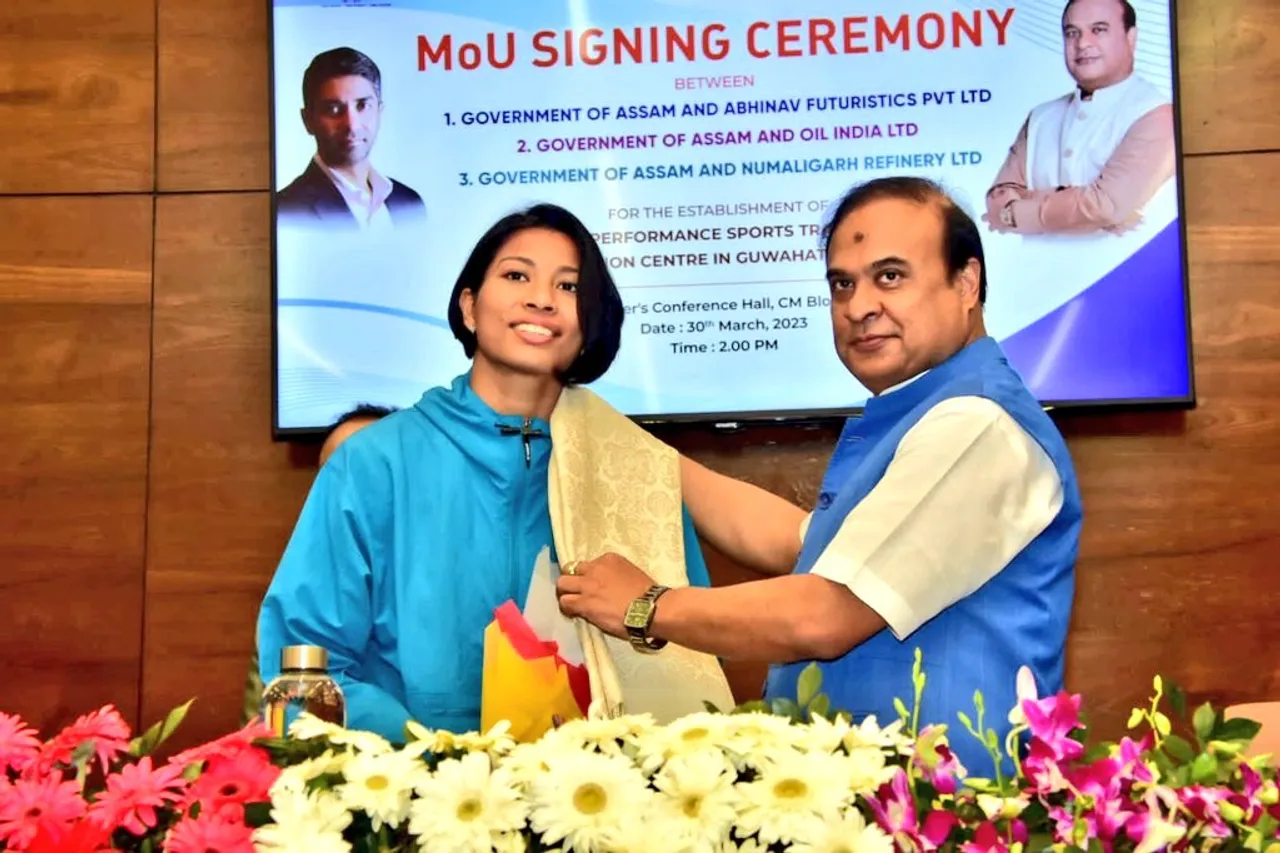 Assam CM Felicitates Lovlina Borgohain in Guwahati