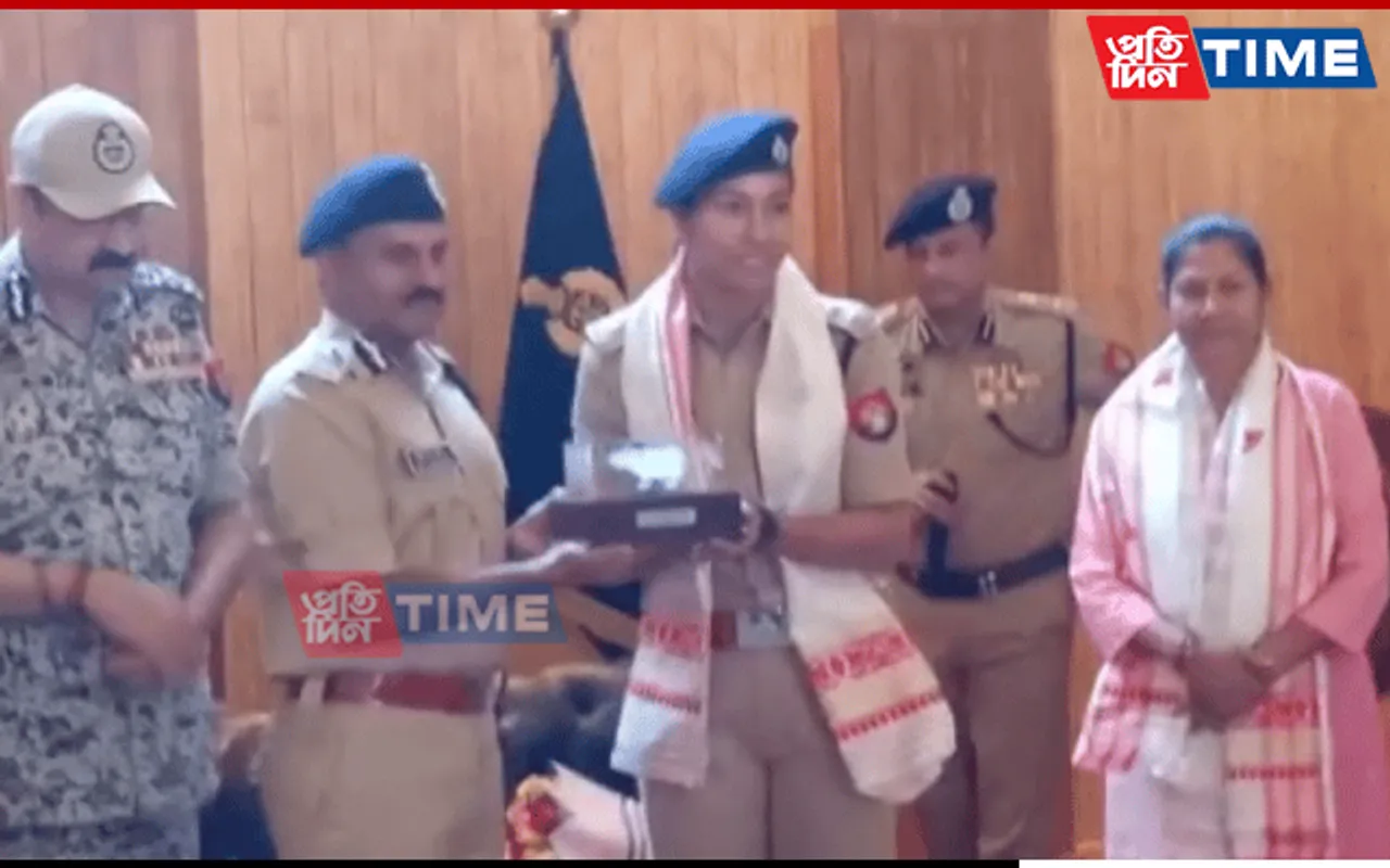 Lovlina Borgohain Felicitated By Assam Police