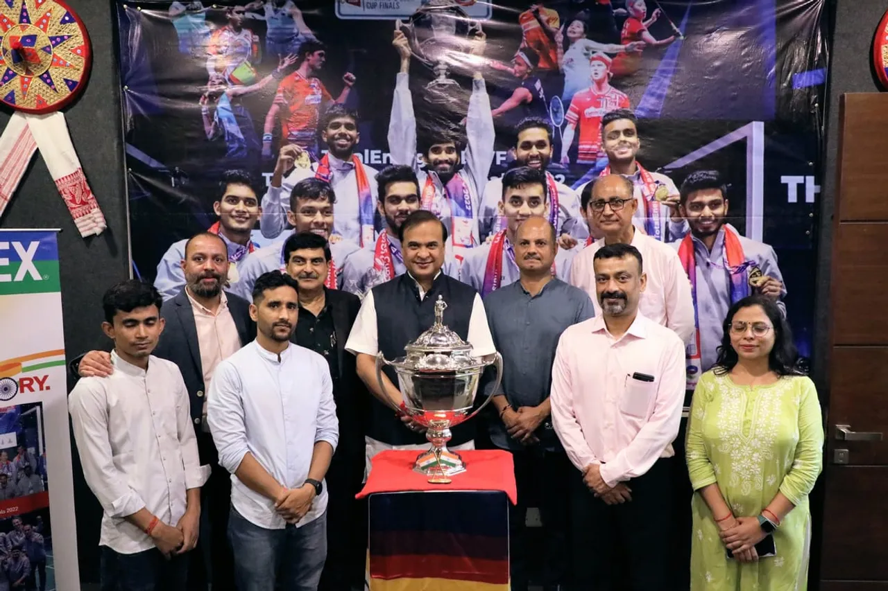New Delhi: Assam CM Visits Badminton Association of India Office