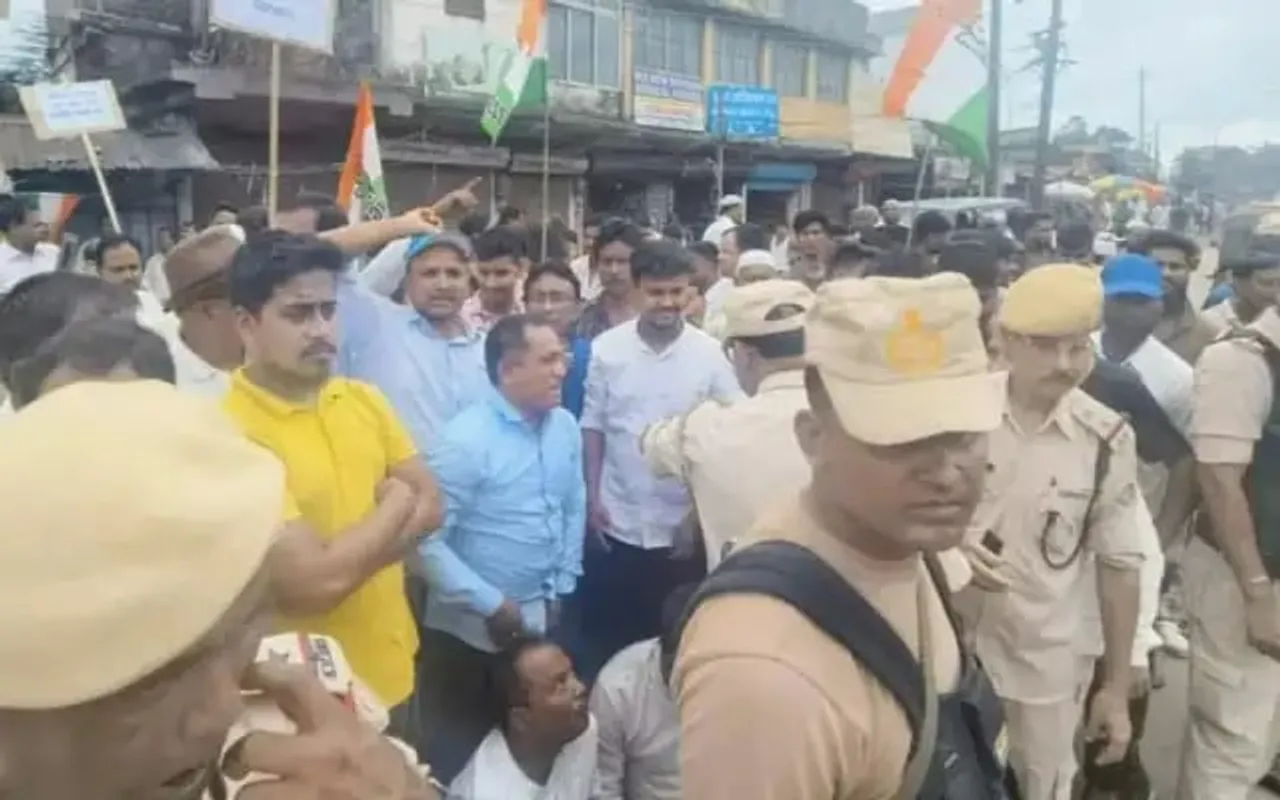 Protests Against Delimitation Draft Take Place In Guwahati
