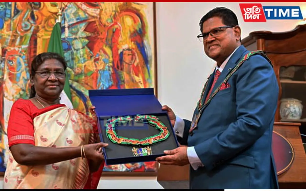 President Droupadi Murmu Conferred Highest Civilian Award of Suriname