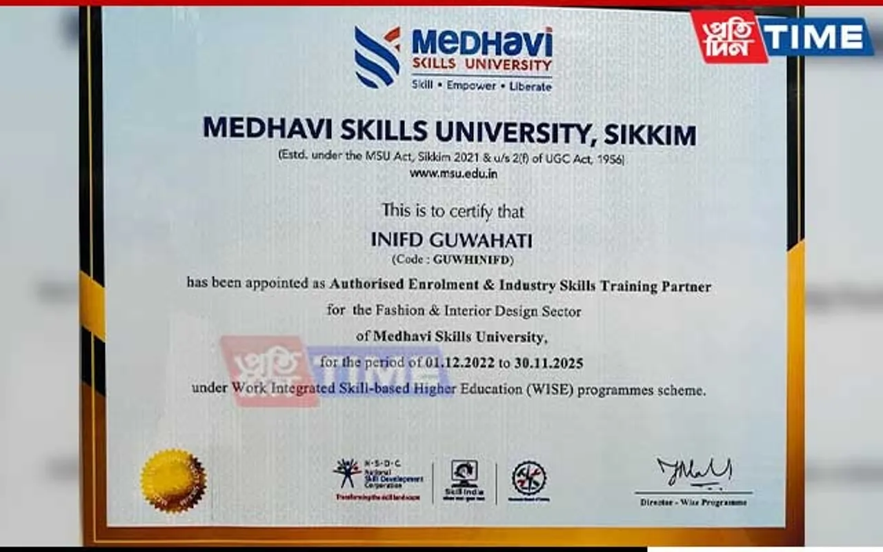 Medhavi Skills University, NSDC & INIFD Signs Tripartite Alliance
