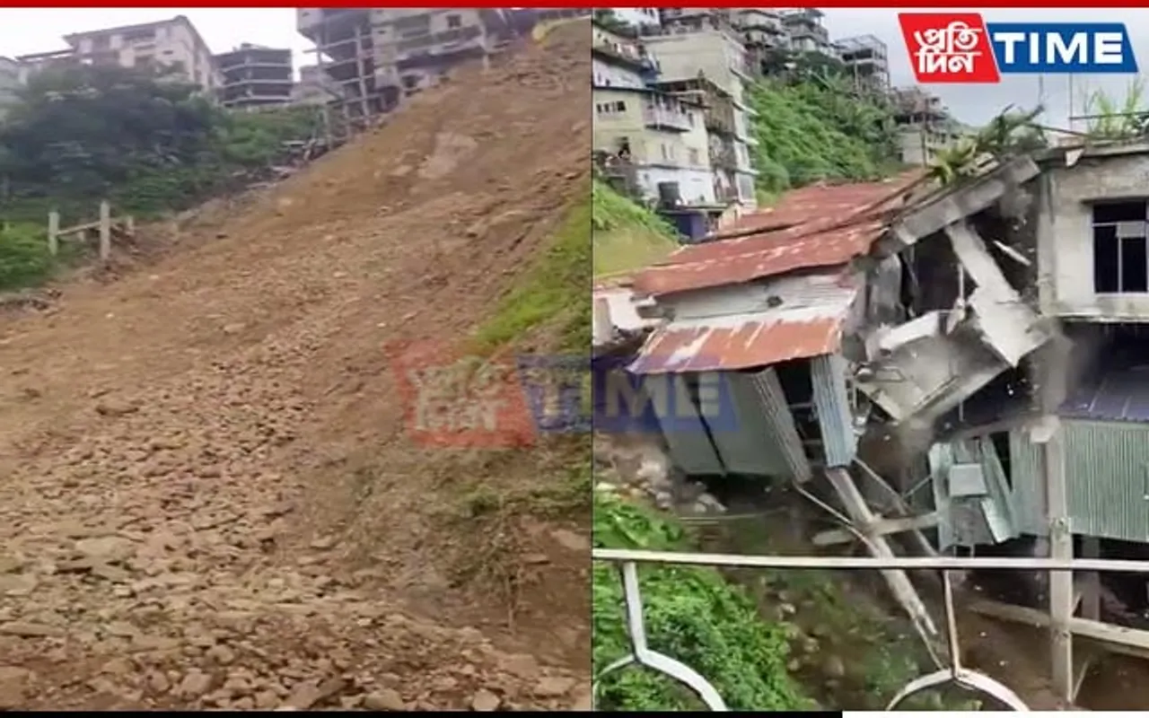 Mizoram: Massive Landslide Disrupts Vehicular Movement on NH-306