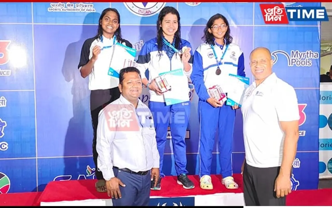 Assam Swimmer Astha Choudhury Wins Gold in 76th National Swimming Championship
