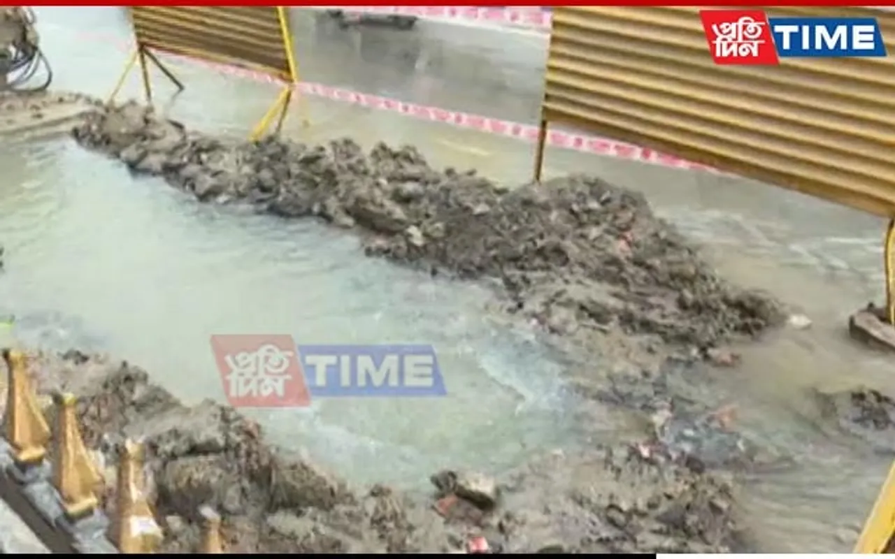 Another Water Pipe Burst Reported In Guwahati