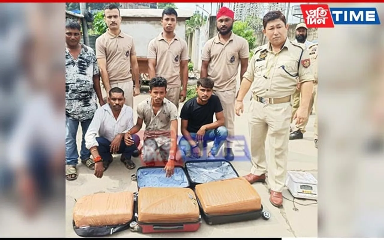 Guwahati: Three Held With 30kg Cannabis at Khanapara 