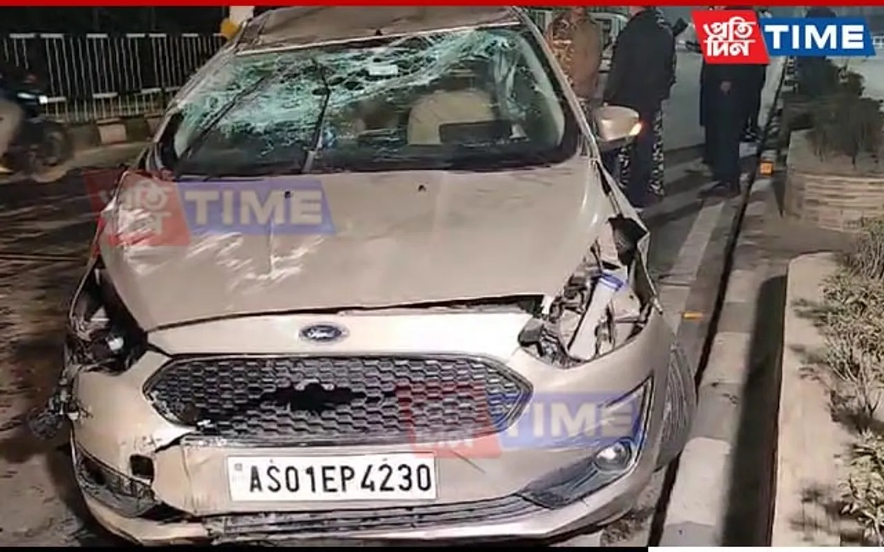 Guwahati: Drunk Driver Crashes Into Divider On Chandmari Flyover