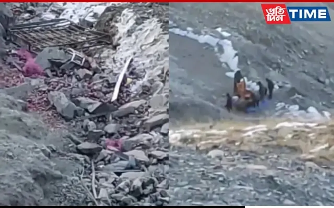 5 Killed As Car Falls Into Gorge In Kashmir's Zoji La Pass
