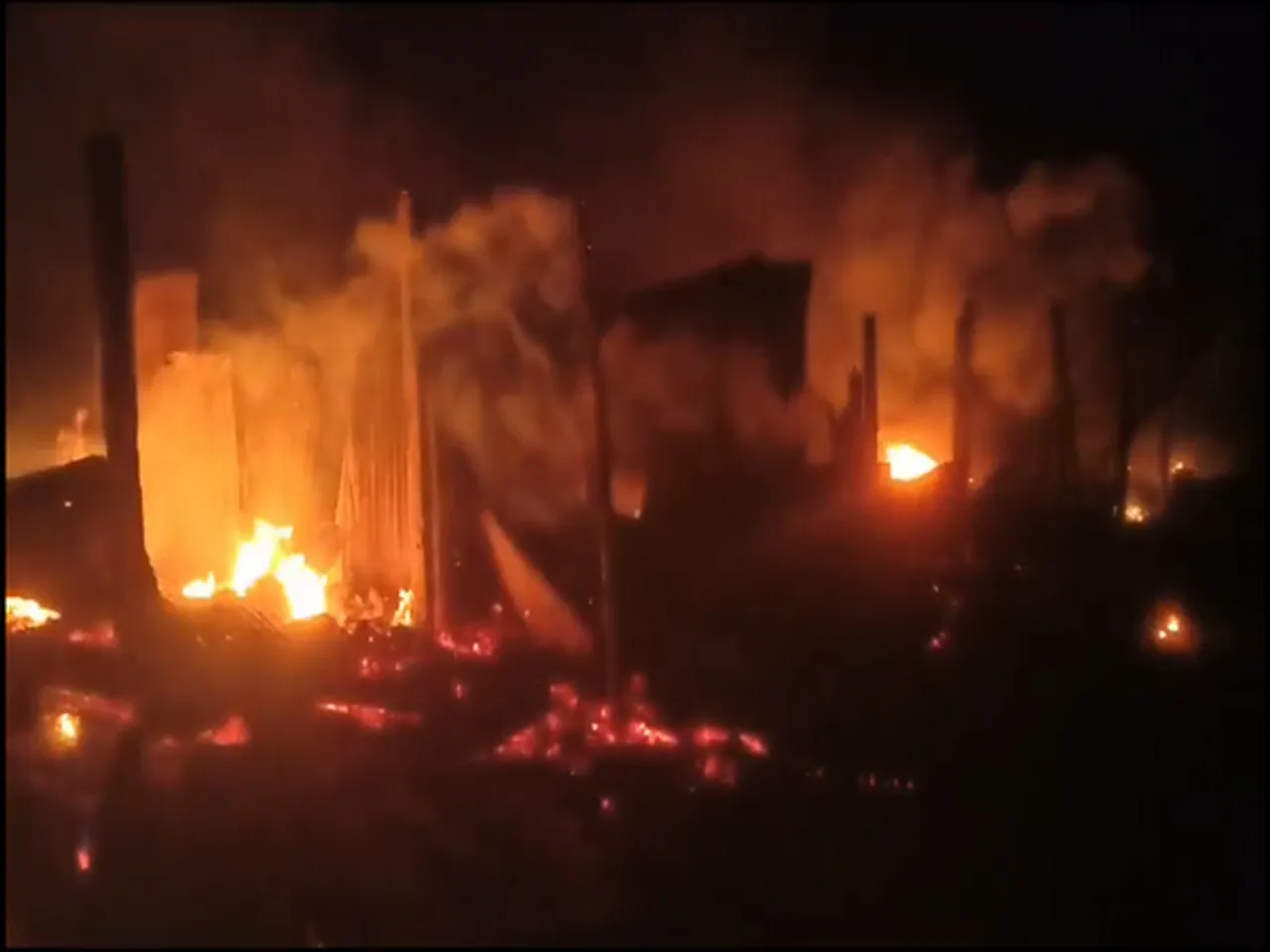 Massive Market Fire In Assam's Nagaon; Goods Worth Lakhs Destroyed