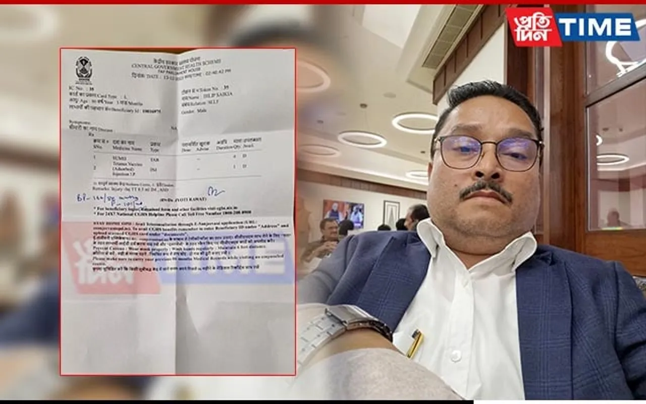 MP Dilip Saikia Sustains Minor Injuries Apprehending Intruder at New Parliament Building