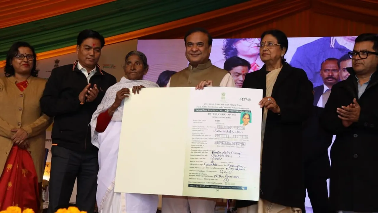 Assam CM Launches Distribution of Ration Cards to Over 42 Lakh Beneficiaries