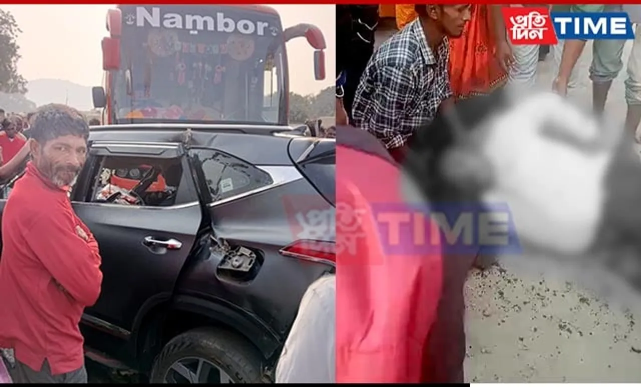 Assam: Bus-Car Collison in Kaliabor Leaves One Critically Injured
