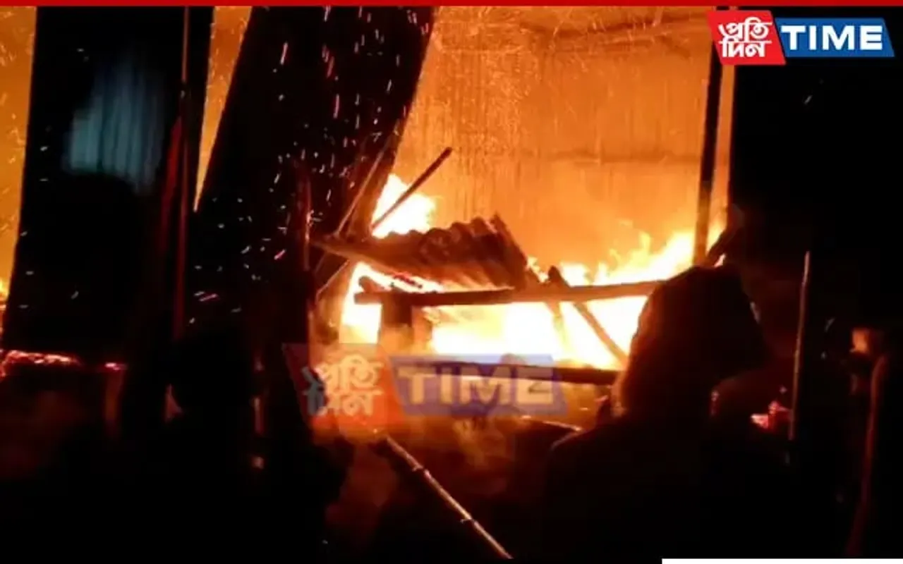 4 Houses Gutted In Assam's Barpeta As Fire Tenders Fail To Reach Site