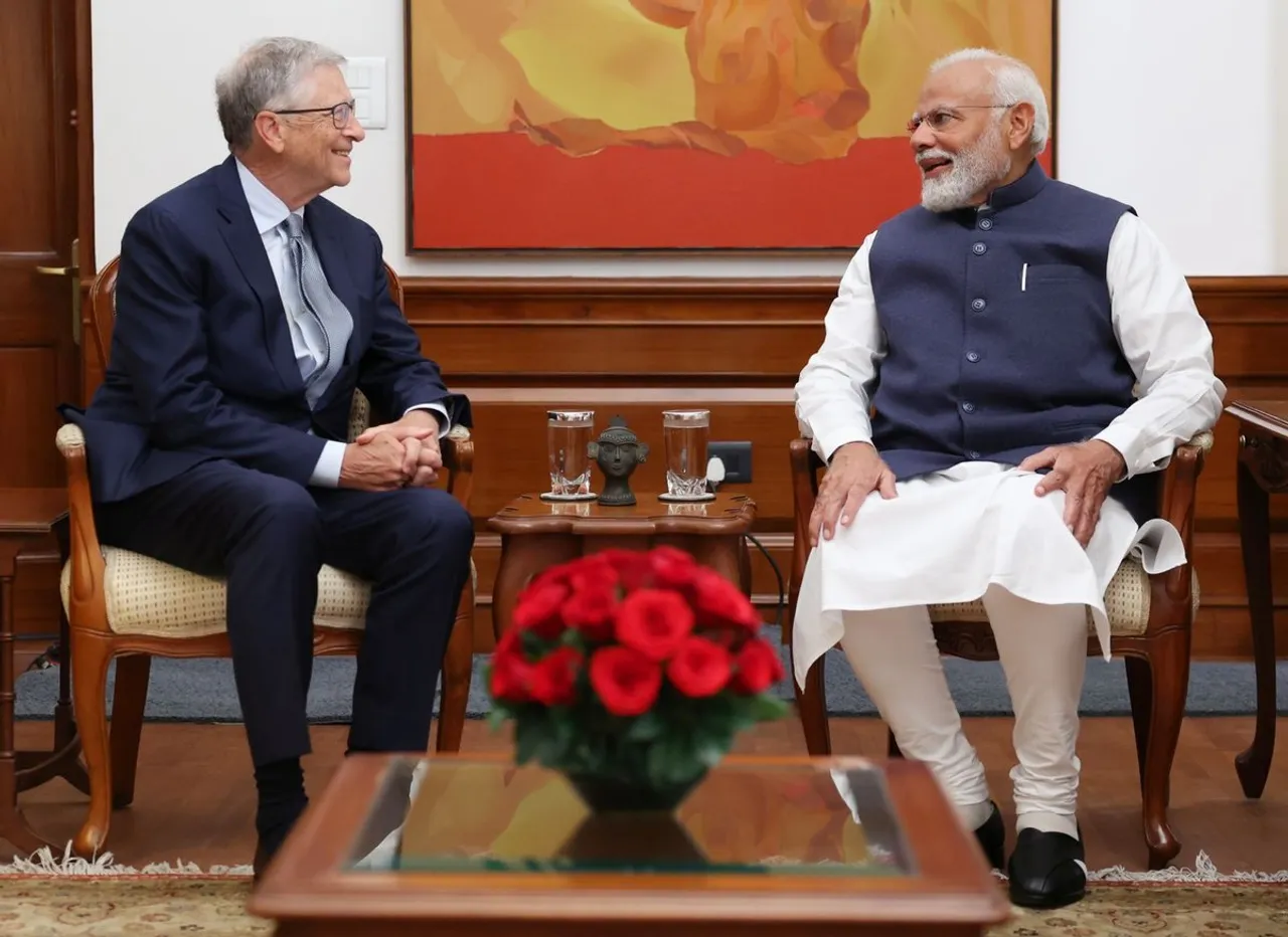 PM Modi Meets Bill Gates; Discusses AI For Global Welfare