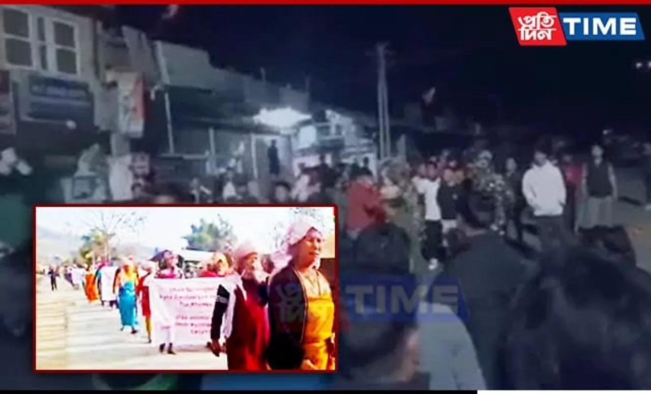 Sand Miners Protests Against Extortionists and Troublemakers in Manipur