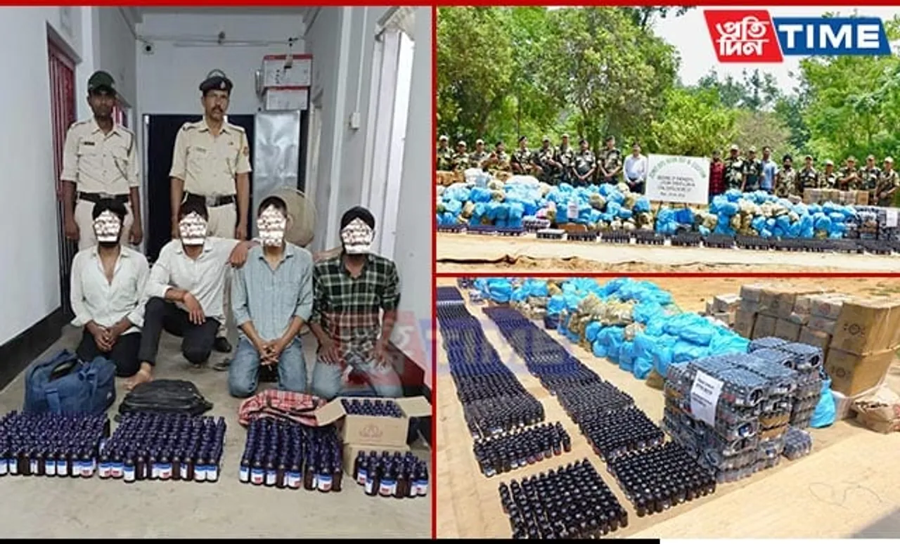 Large Quantity of Cough Syrup and Ganja Seized in Tripura Operation