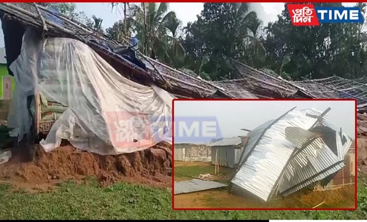 Rain, Hailstorm Ravage Assam's Kamrup District: Houses Damaged, Residents Injured