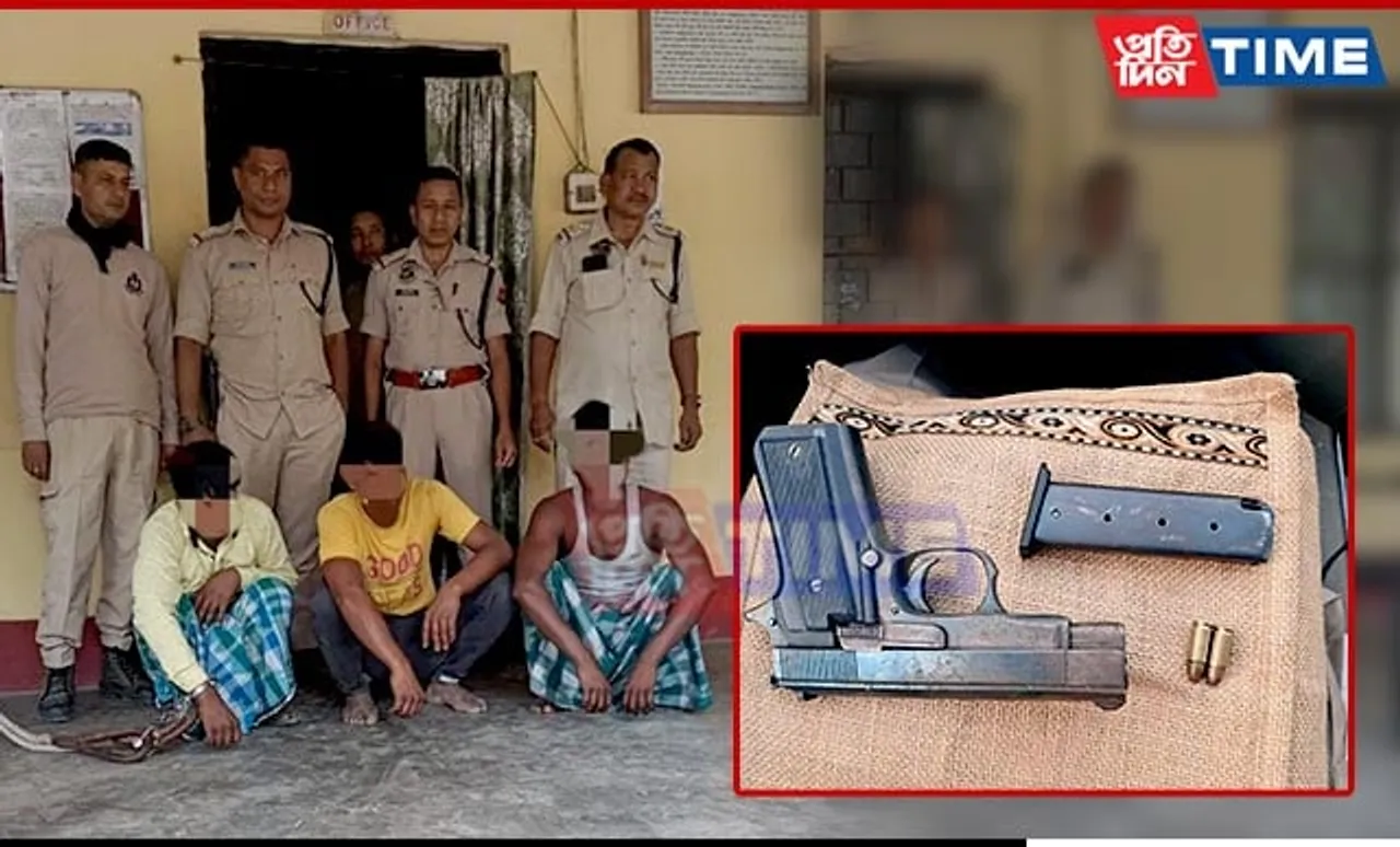 Sonitpur Police Crack Down on Illegal Arms & Ammunition, 3 Apprehended