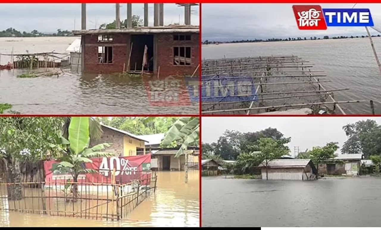 Assam Faces Severe Flood Devastation: Over 2.96 Lakh Affected, 5 Dead Due to Landslides