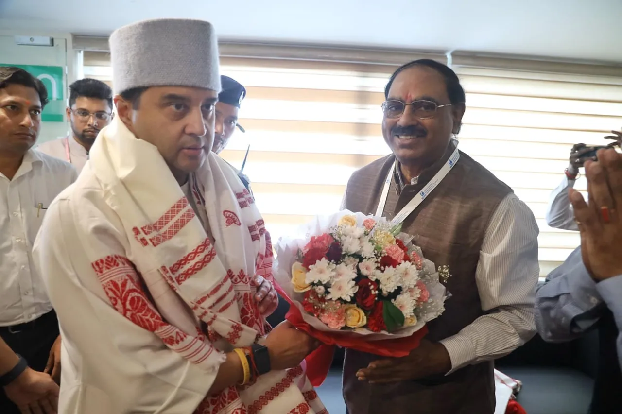 Jyotiraditya Scindia Arrives in Guwahati, To Interact With State Officials
