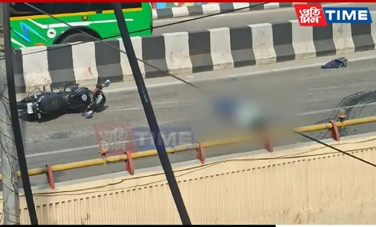 Accident Atop Bhangagarh Flyover; Injured Biker Rushed To GMCH