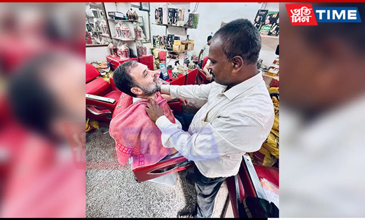 Rahul Gandhi Visits Barber in Delhi to Highlight Economic Hardships