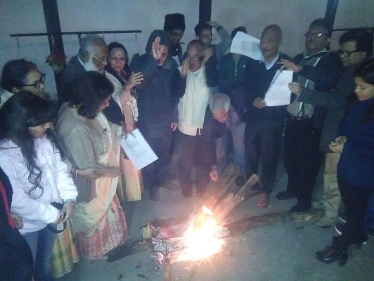 CAB burnt amid Bihu celebration