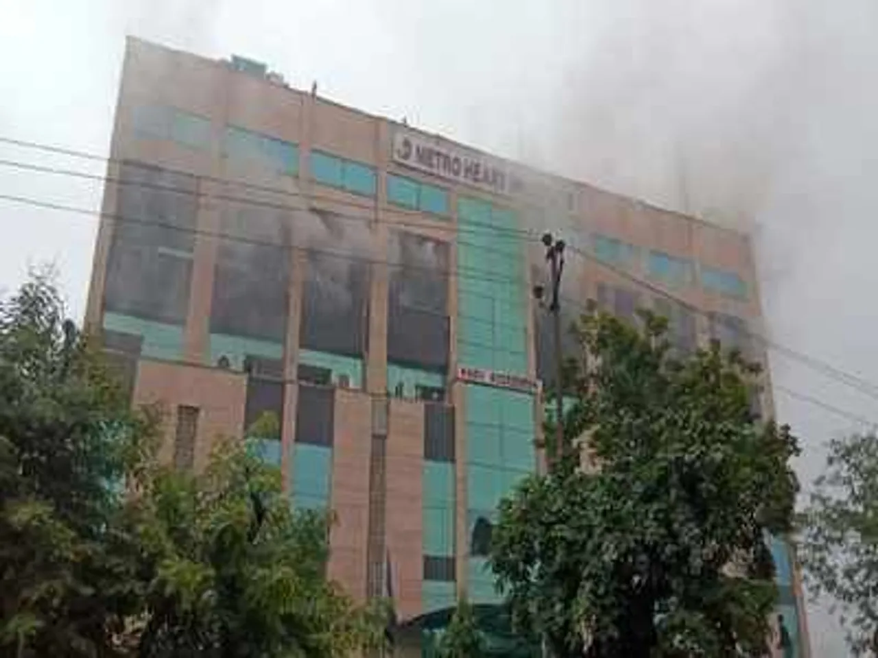 Massive fire breaks out at Noida’s Metro hospital