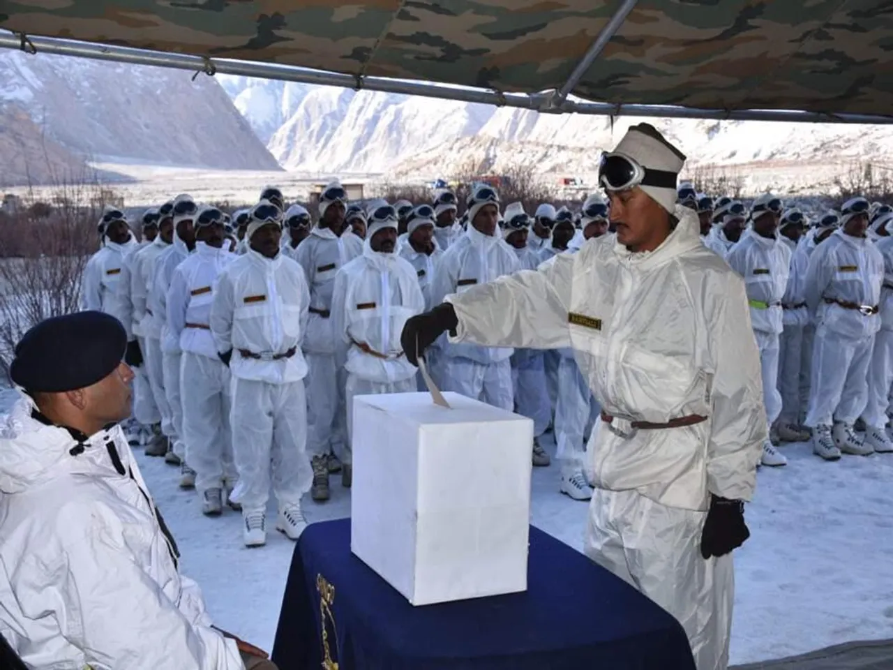 Indian Army Posted At LoC Cast Their Votes