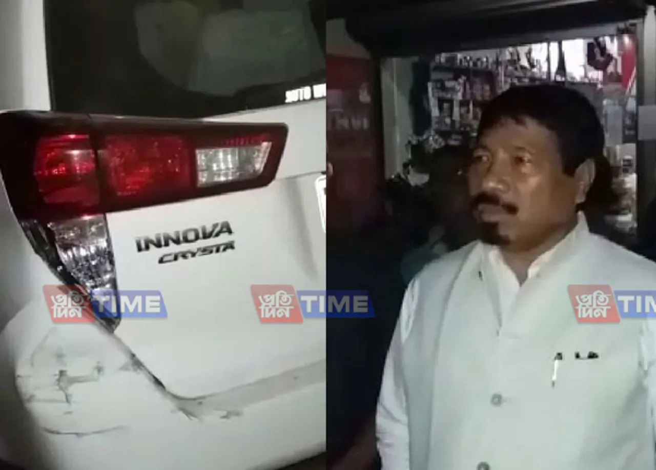 Atul Bora’s Convoy Meets With Accident In Nagaon