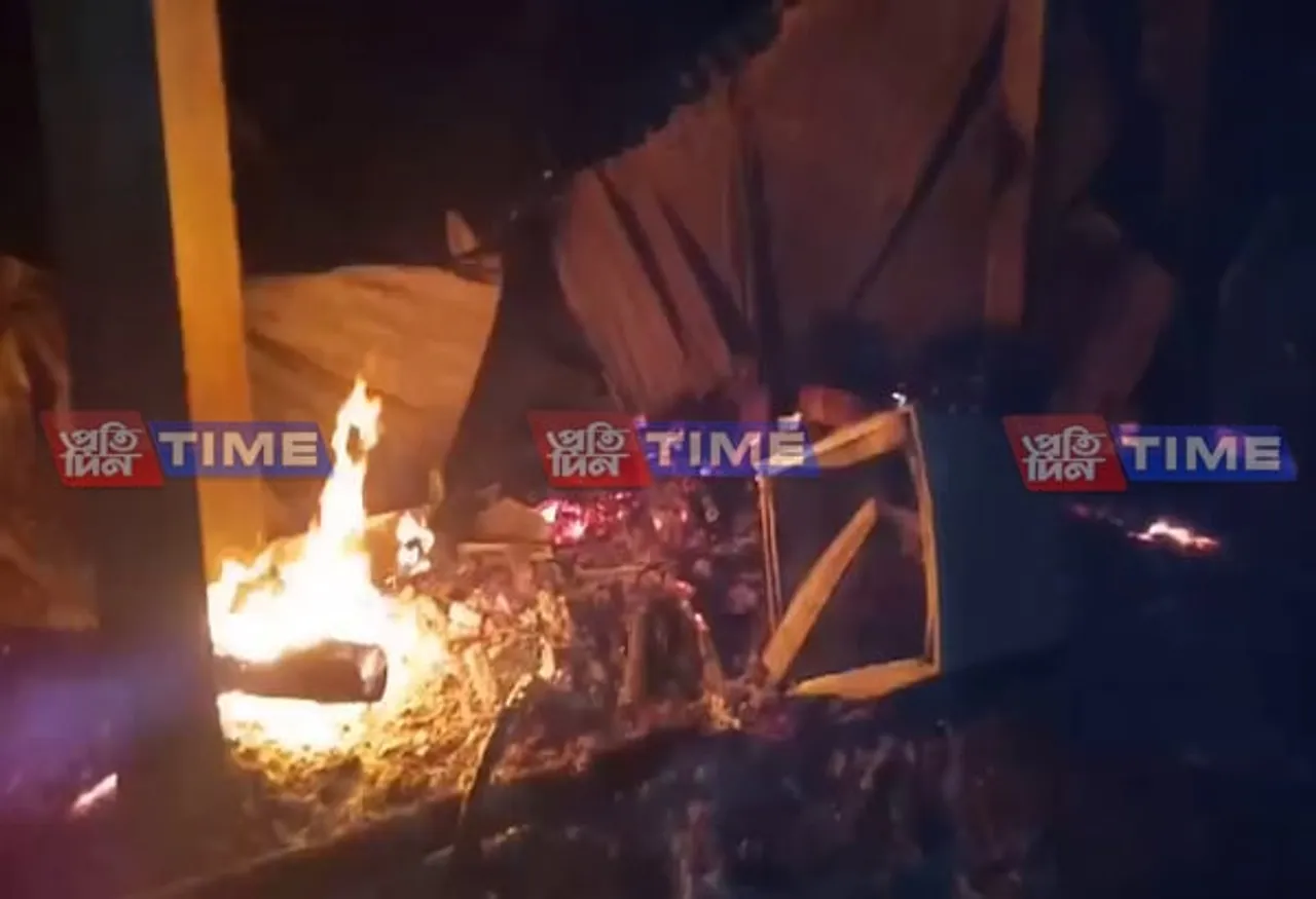 Massive fire blazed out in Narayanpur