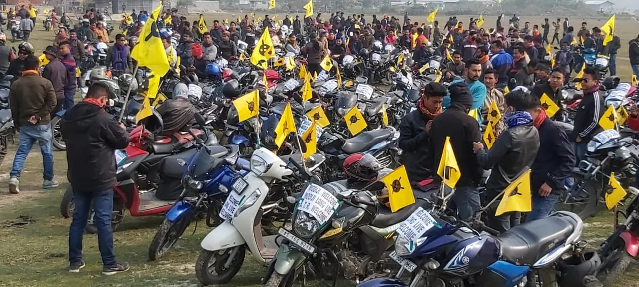 ABSU Bike Rally at Kokrajhar Ahead of PM’s Visit