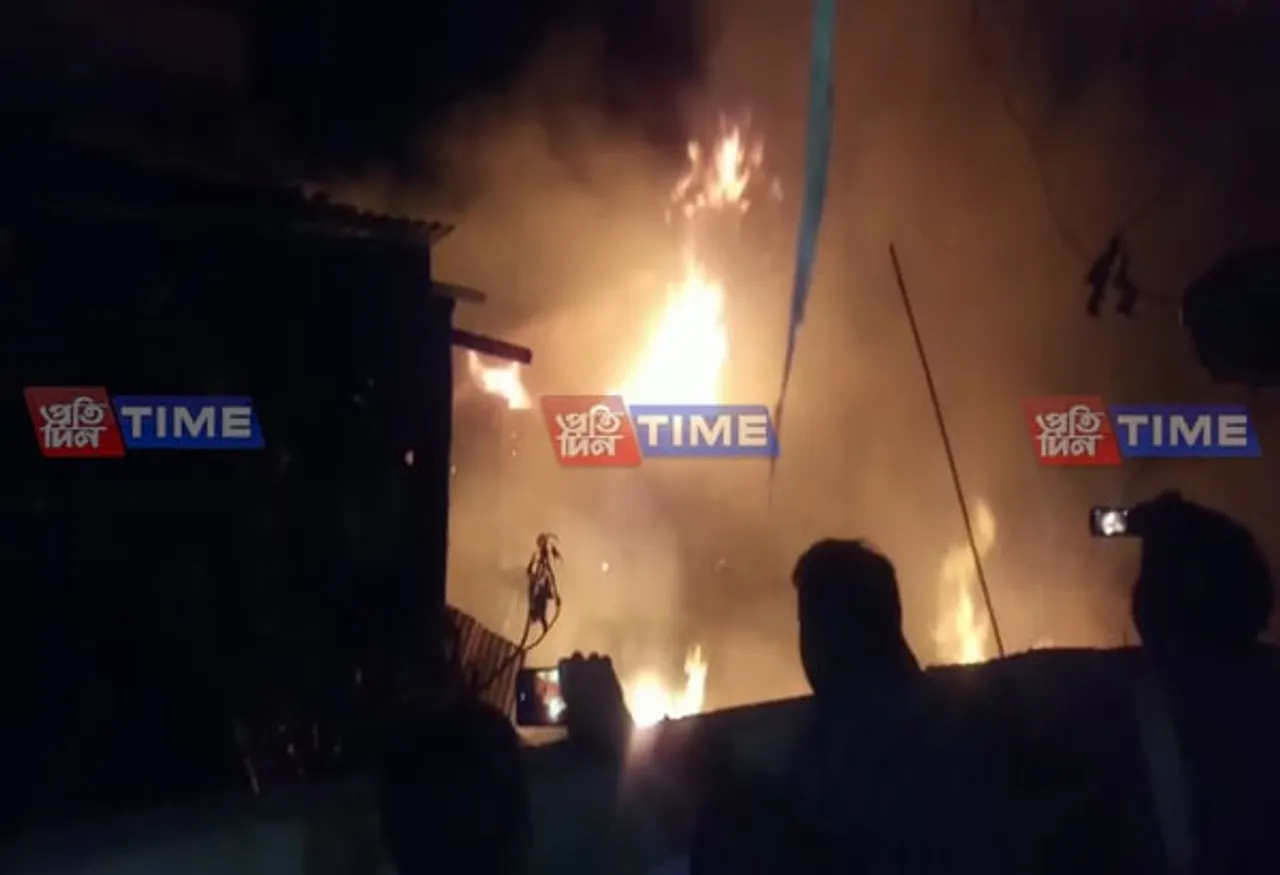 Devastating fire breaks out at Dibrugarh